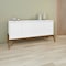 Manhattan Comfort Mid-Century Modern Gales 63.32 Sideboard with Solid Wood Legs in Matte White SB-62722-WH - alternate 1